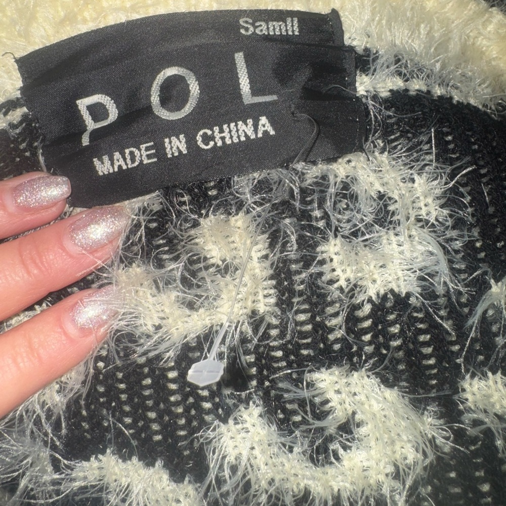 POL Cream and Black Leopard Fuzzy Button Cardigan - Picture 5 of 5